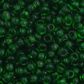 11/0 Preciosa Seed Beads Transparent Medium Green #34930